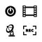Television, TV. Simple Related Vector Icons