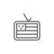 Television, USA icon. Element of 4th of july icon. Thin line icon for website design and development, app development. Premium