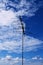 Televisions antennas with cloudy blue sky background