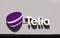 Telia logo on store. Telia is a Swedish dominant telephone company and mobile network operator present in Sweden, Finland and Balt