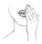 Telling secret gossip gesture sign