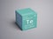 Tellurium. Metalloids. Chemical Element of Mendeleev\\\'s Periodic Table.. 3D illustration