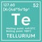 Tellurium. Metalloids. Chemical Element of Mendeleev\\\'s Periodic Table.. 3D illustration