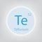 Tellurium Te chemical element icon