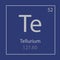 Tellurium Te chemical element icon