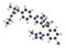 Telotristat ethyl drug molecule tryptophan hydroxylase inhibitor. 3D rendering. Atoms are represented as spheres with.