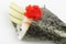 Temaki with crab meal and red caviar