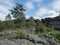 Tempelwand sandstone viewpoint next to hill Topfer near Oybin with view of Zittau town at Poland German borders in