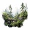 Temperate Rainforest Landscape: Artgerm Inspired Illustration With Norwegian Nature Elements