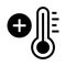 Temperature add glyphs icon
