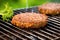 temperature-checked burger patty on a grill