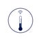 Temperature control icon illustration for smart home. Thermometer with wi-fi symbol