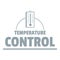 Temperature control logo, simple gray style