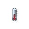 Temperature filled outline icon