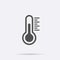 Temperature flat vector icon. Chill symbol concept isolated. Medicine thermometer. Weather, hot and