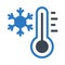 Temperature glyphs double color icon