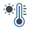 Temperature glyphs double color icon