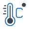 Temperature glyphs double color icon