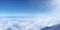 Temperature inversion forming sea of clouds seen from above