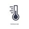 temperature measure icon on white background. Simple element illustration from measurement concept