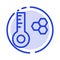 Temperature, Temperature Meter, Thermometer Blue Dotted Line Line Icon