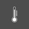 Temperature, thermometer icon, vector illustration. Flat design