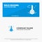 Temperature, Thermometer, Weather, Spring SOlid Icon Website Banner and Business Logo Template