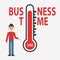 Temperature thermometers Business Day Concept design vector
