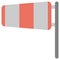 temperature with wind sock illustration