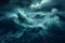 Tempest\\\'s Symphony: Ocean\\\'s Fury Unleashed. Concept Ocean Waves, Stormy Weather, Dramatic Sky,