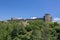 The Templar castle of Ponferrada adorned for the celebration of