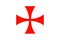 Templar cross. Patea cross red symbol of the Order of the Templar. Spiritual chivalric order founded in the Holy Land in 1119