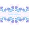 Template from Abstract Tropic Fantasy flowers in blue pink lilac colors