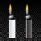 Template for advertising and corporate identity. White and black lighter. Burning fire. illustration