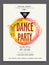 Template, banner or flyer for Dance Party.
