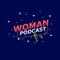 Template banner for woman podcast