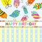 Template birthday greeting card