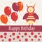 Template bithday greeting card