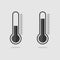 Template black Thermometers. Web icons. Thermometer icons with shadow