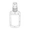 Template bottle spray antiseptic hands. Personal hygiene product. Sanitizer dispenser disinfect, protect coronavirus bacteria.