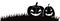 Template castle halloween pumpkin fear layout banner cut silhouette