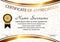 Template certificate of appreciation. Elegant background. Winning the competition. Reward. Vector