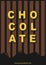 Template Chocolate poster promotion with gold typography text effect