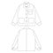 Template chore jacket flap pocket vector illustration flat