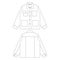 Template chore jacket vector illustration flat sketch design
