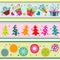 Template Christmas greeting card, ribbon, vector