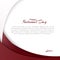 Template with colors of the national flag of Qatar with the text of Happy National Day