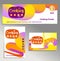 Template cookie shop logo, poster, banner, flyer. Concept image