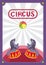 Template design for circus poster.