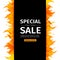 Template design vertical banner with Special sale. Black card for hot offer